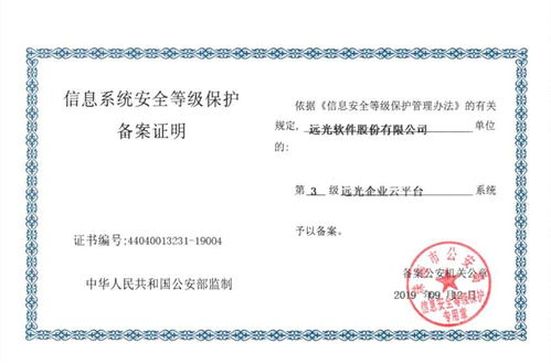 遠光軟件率先通過網絡安全等級保護2.0備案，共建網絡信息安全新生態